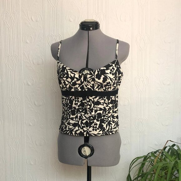 Early 2000 never worn Tara Jarmon sexy retro crop top cotton size 40 - Picture 3 of 3